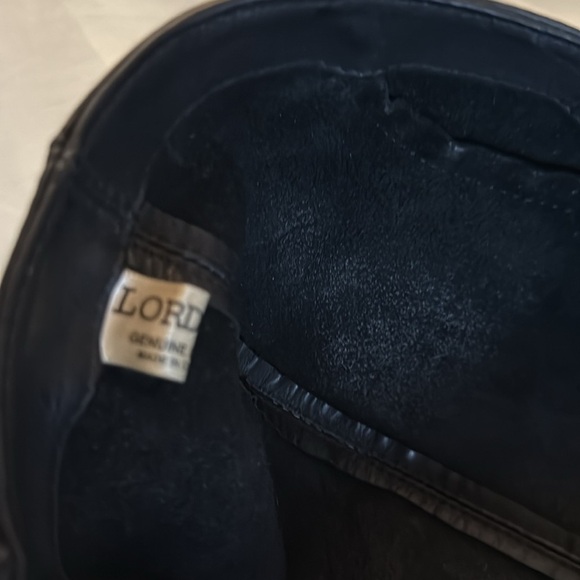 Lord Jim Vintage Newsboy Leather Biker Driving Hat with snap brim - Picture 6 of 11